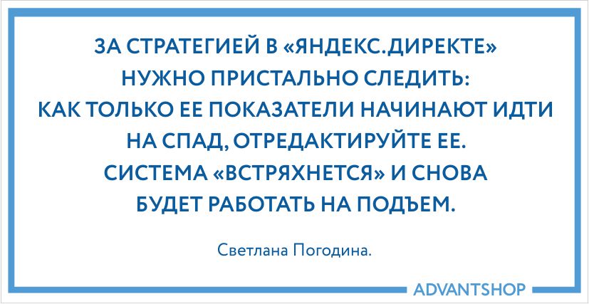 Стратегии Яндекс.Директа